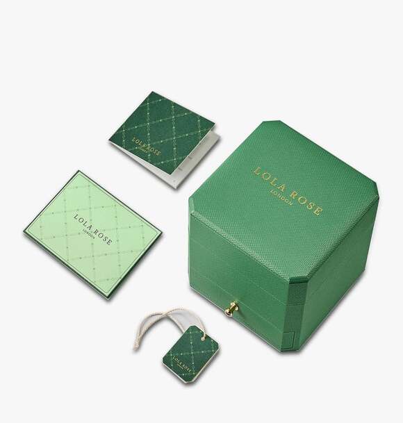 Lola Rose London Women's Dainty Square Mother of Pearl Watch with Brown Leather - Picture 4 of 7